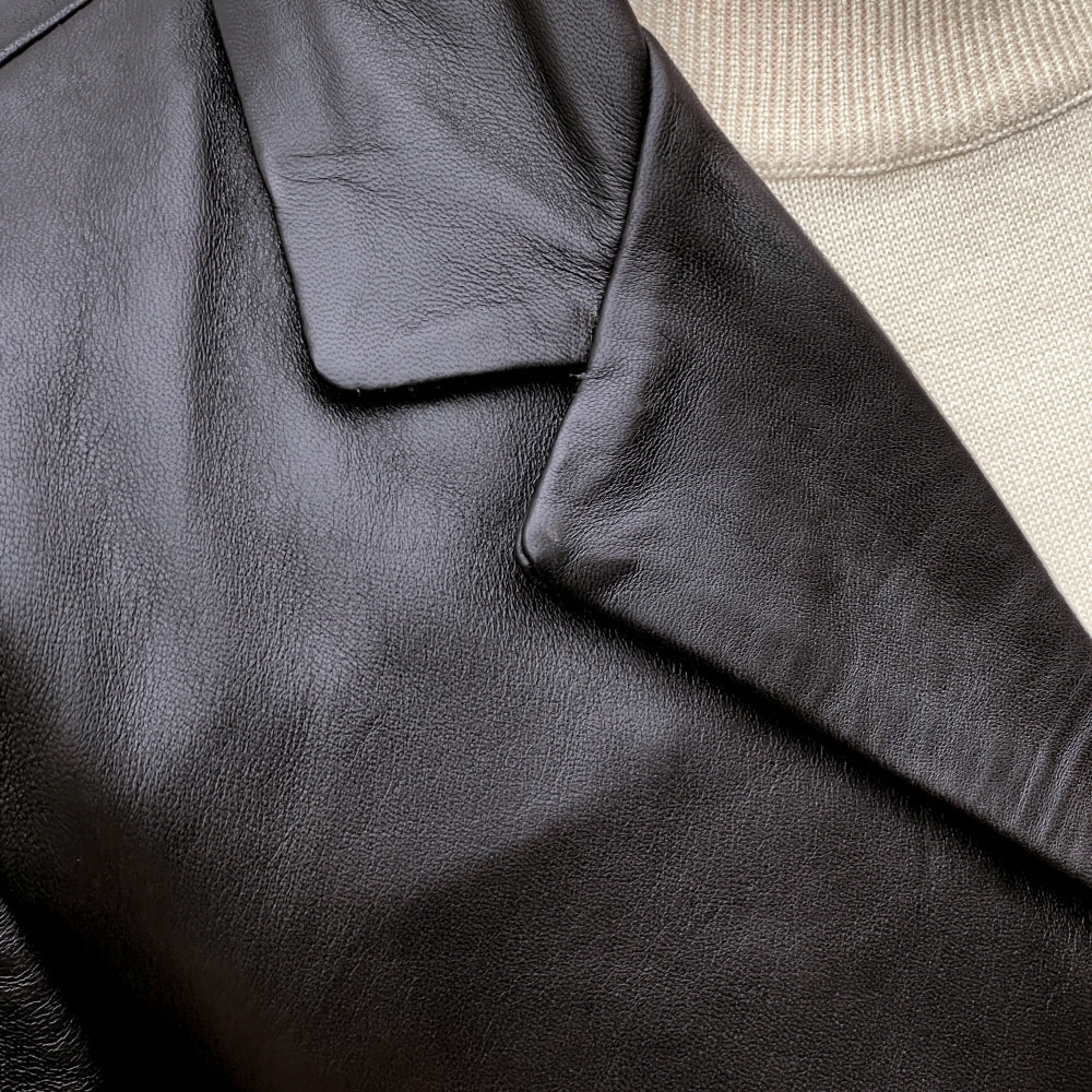 Adaptor Clothing Buttersoft Leather 3 Button SB Jacket Black - Image 4