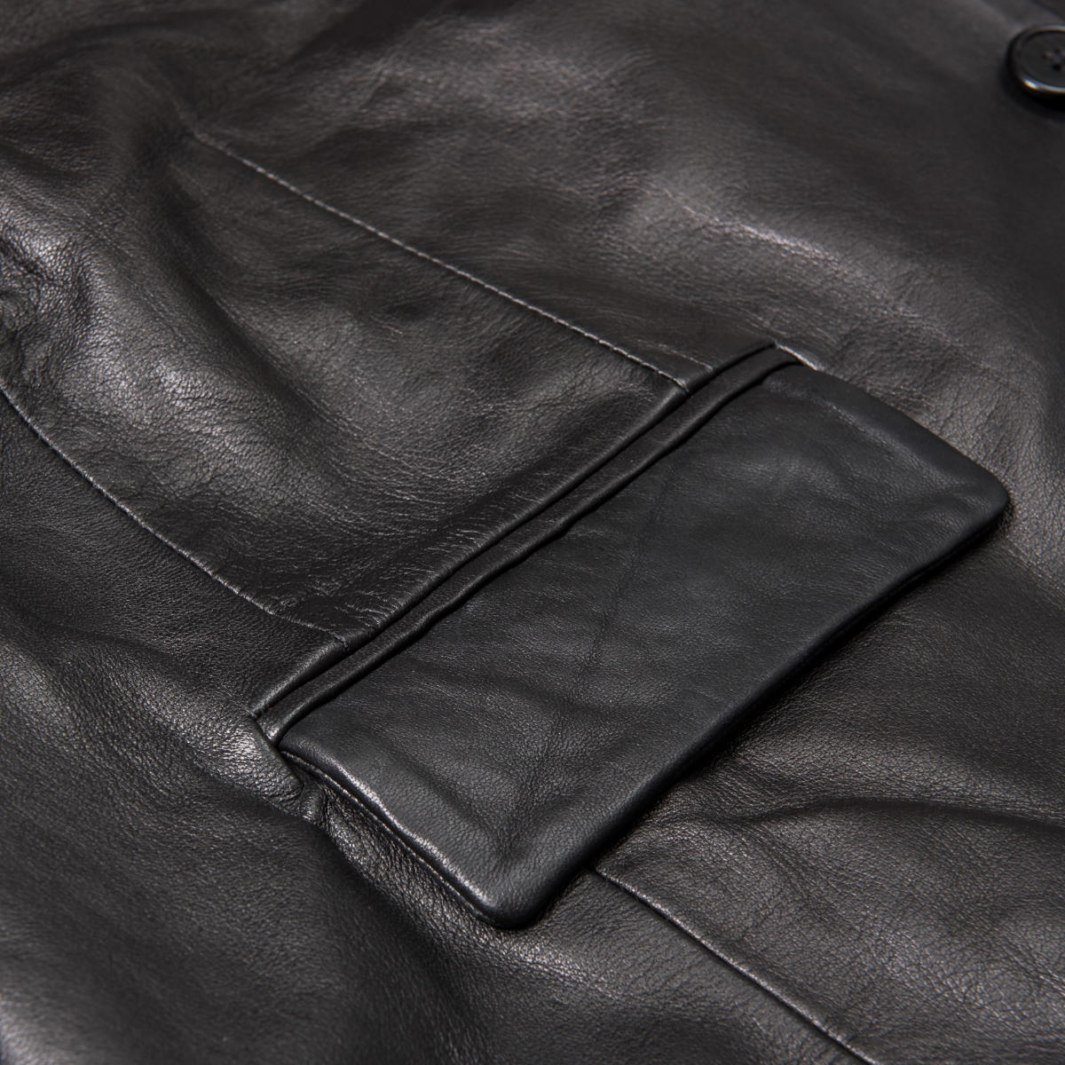 Adaptor Clothing Buttersoft Leather 3 Button SB Jacket Black - Image 8