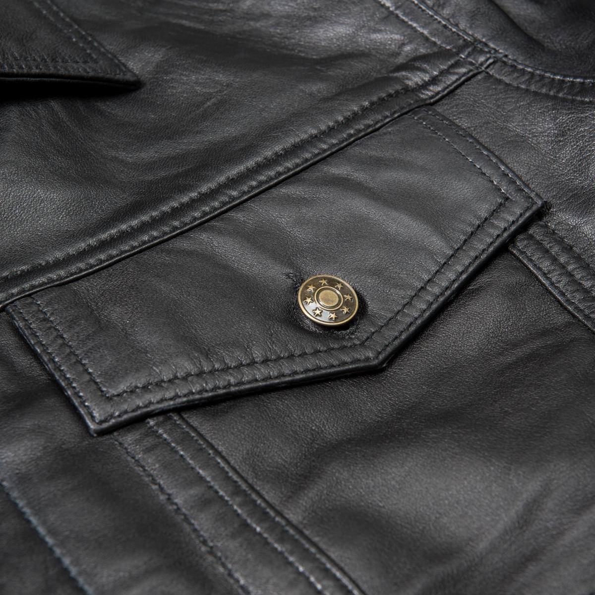 Adaptor Clothing Buttersoft Leather Trucker Jacket Brown - Image 5
