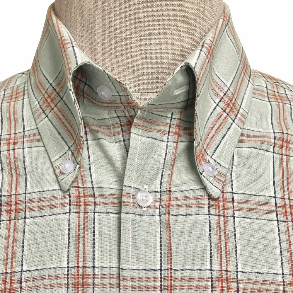 Adaptor Clothing Check Short Sleeve Button Down Shirt Grey - Image 3