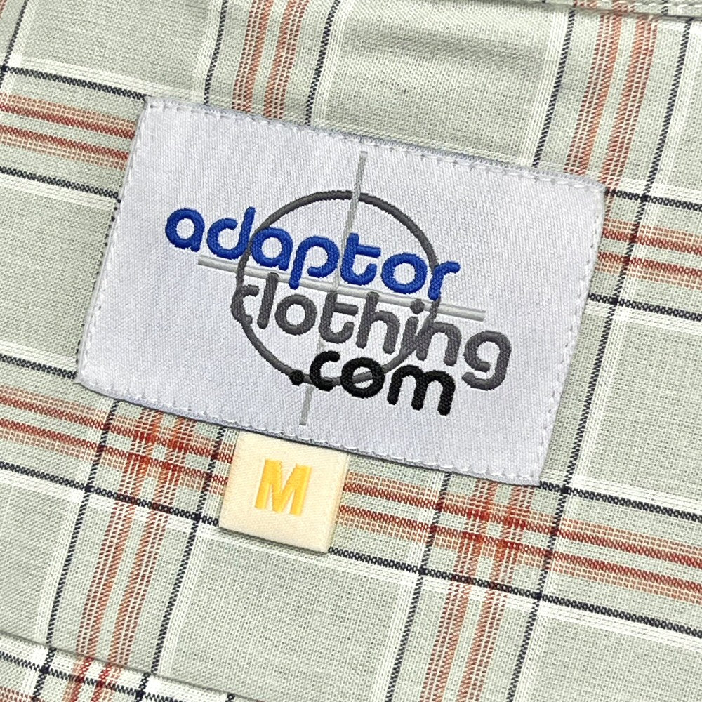 Adaptor Clothing Check Short Sleeve Button Down Shirt Grey - Image 7