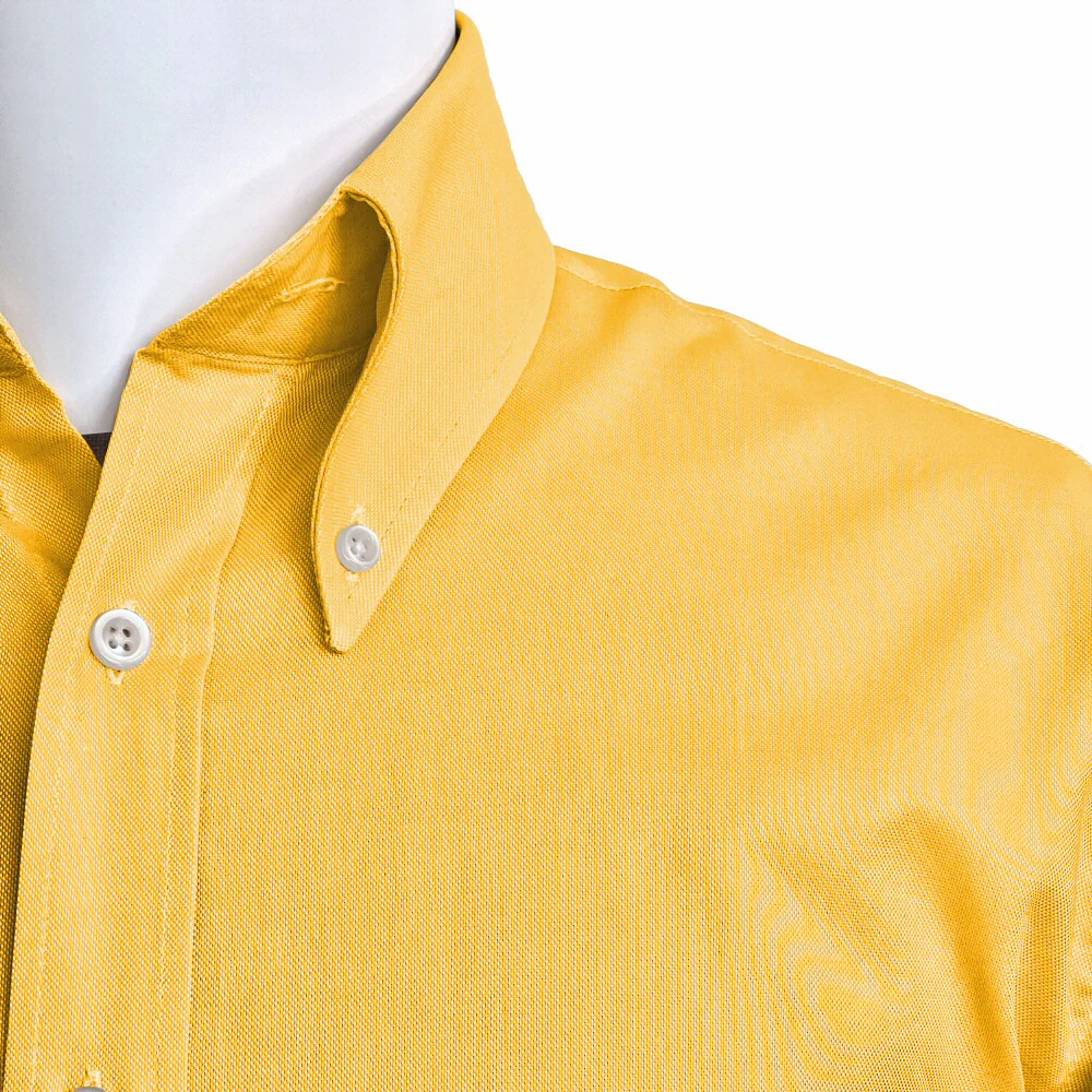 Adaptor Clothing Oxford Long Sleeve Button Down Shirt Mustard - Image 3