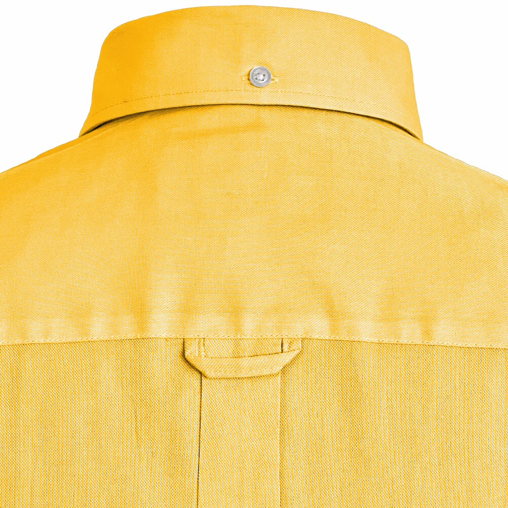 Adaptor Clothing Oxford Long Sleeve Button Down Shirt Mustard - Image 4