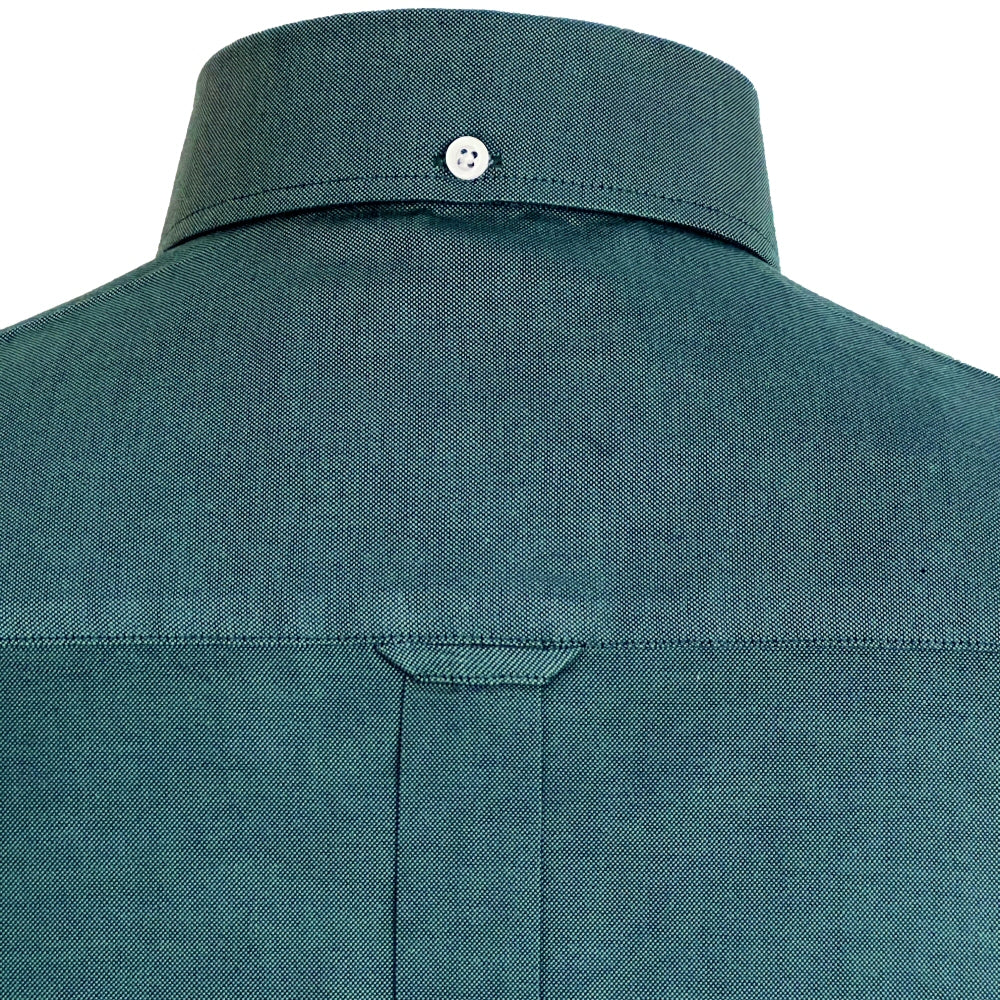 Adaptor Clothing Oxford Long Sleeve Button Down Shirt Peacock - Image 4
