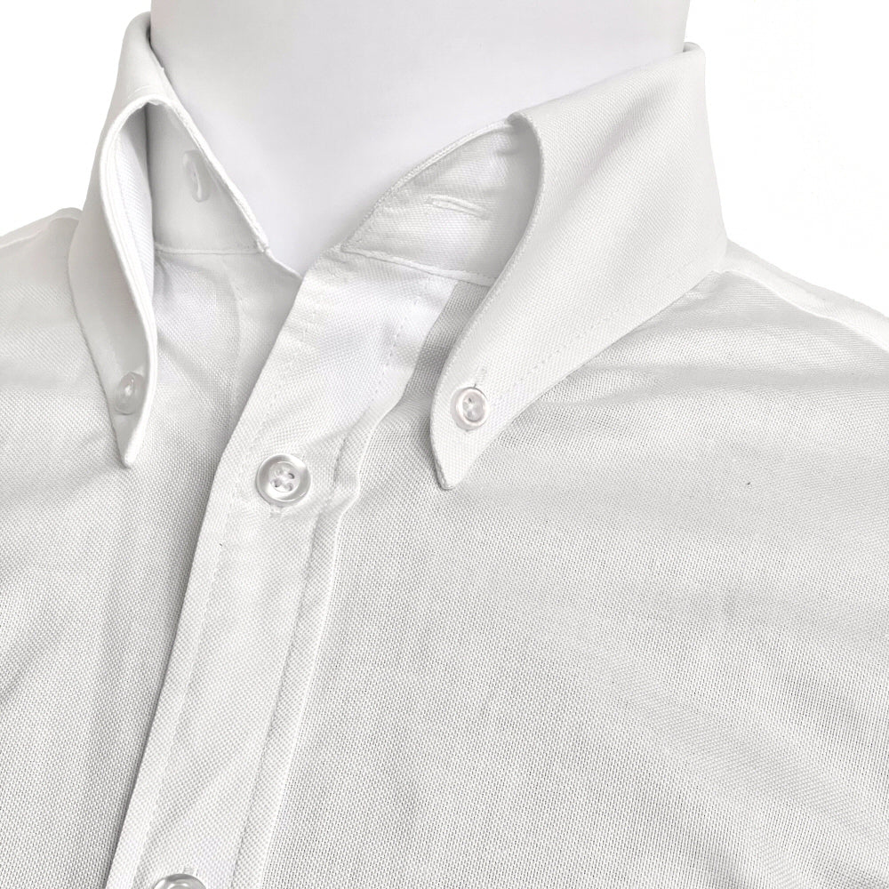 Adaptor Clothing Oxford Long Sleeve Button Down Shirt White - Image 3