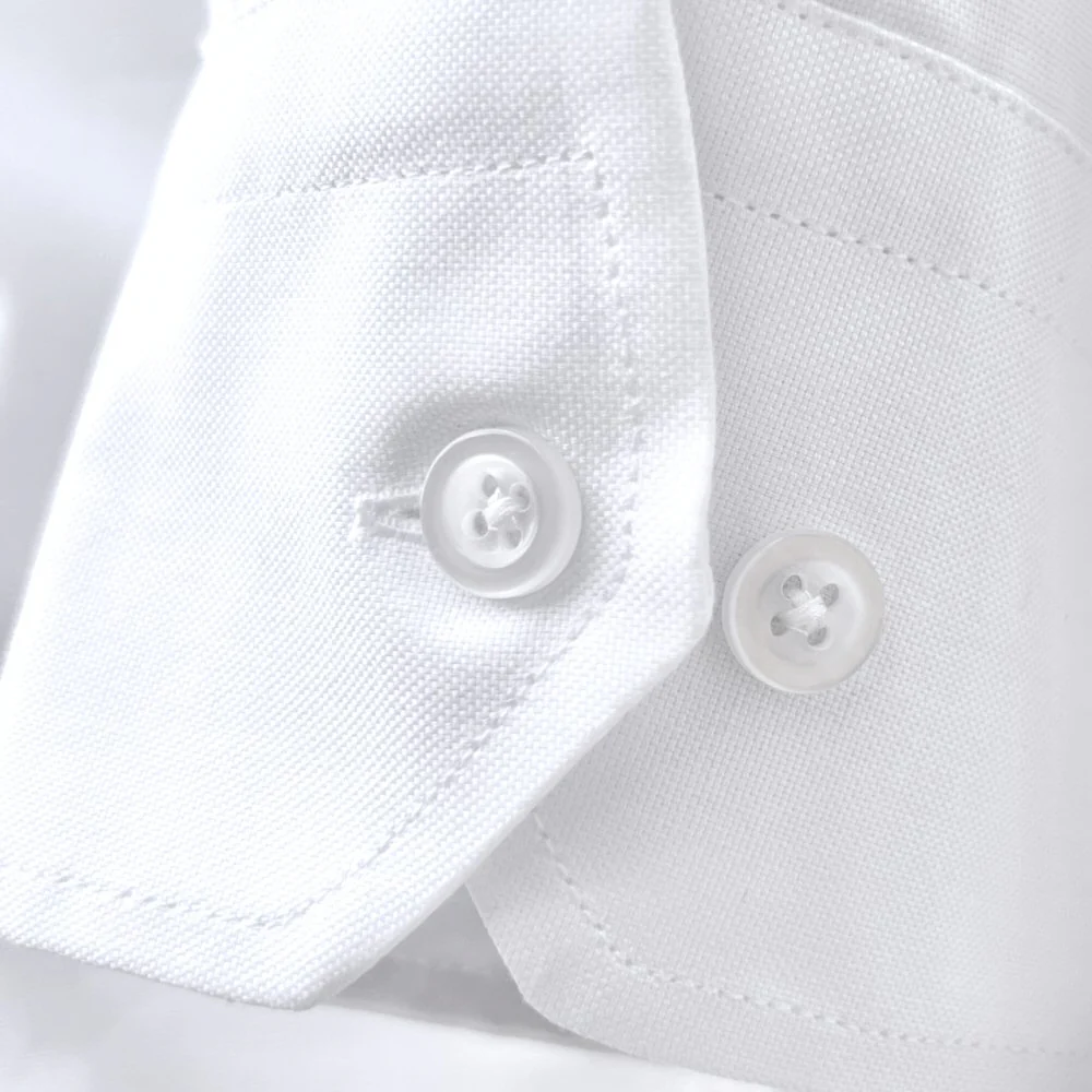 Adaptor Clothing Oxford Long Sleeve Button Down Shirt White - Image 6