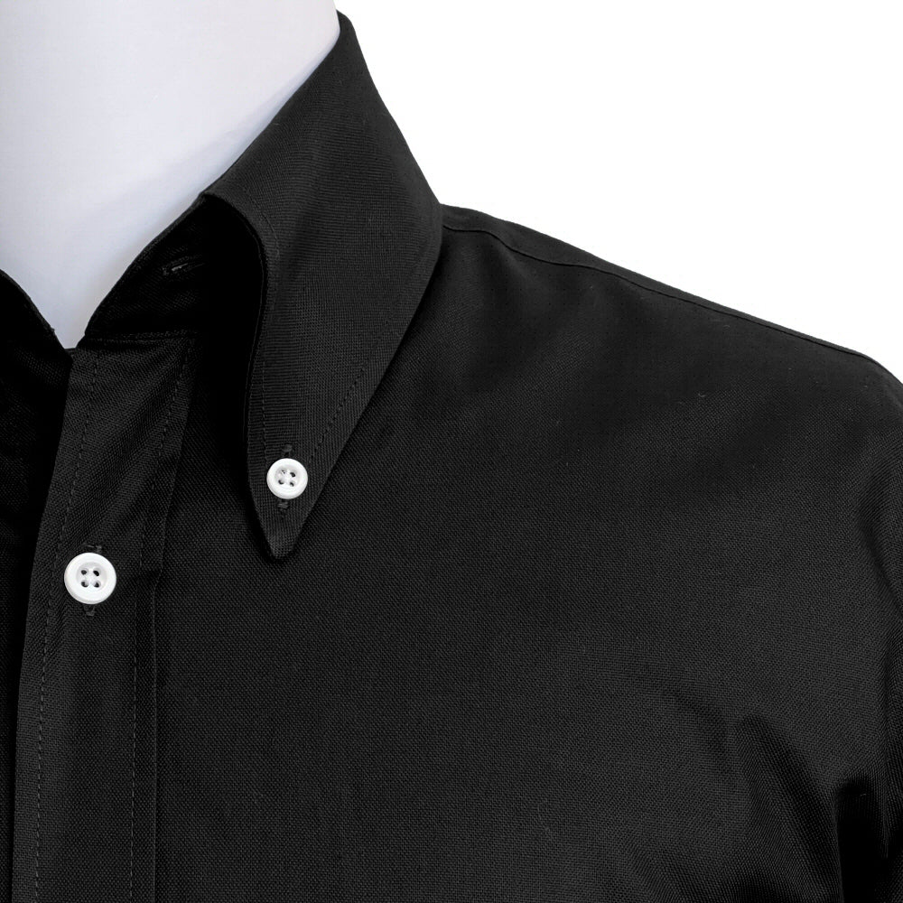 Adaptor Clothing Oxford Short Sleeve Button Down Shirt Black - Image 3