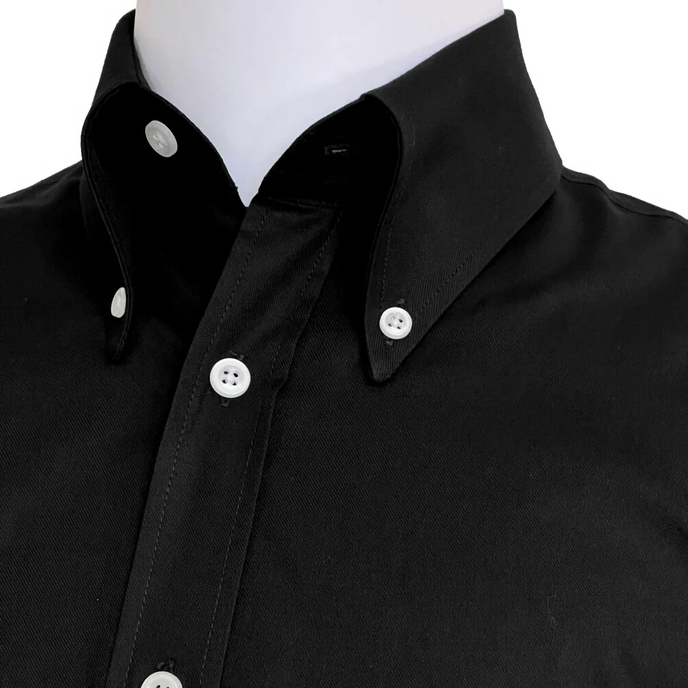Adaptor Clothing Oxford Short Sleeve Button Down Shirt Black - Image 8