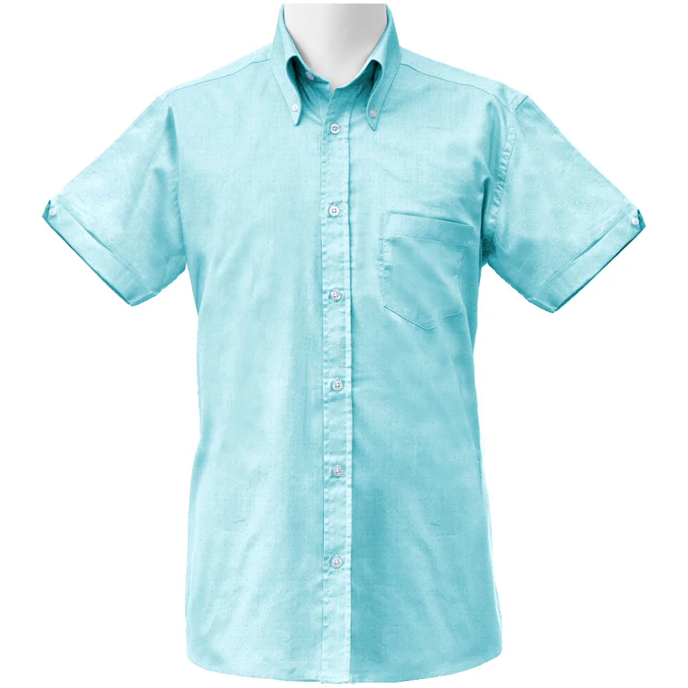 Adaptor Clothing Oxford Short Sleeve Button Down Shirt Mint - Image 9