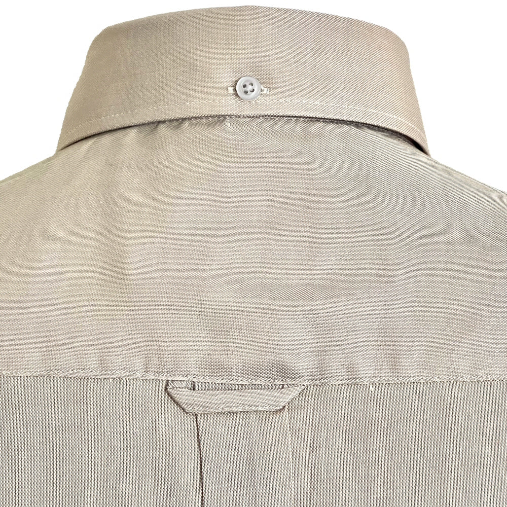Adaptor Clothing Oxford Short Sleeve Button Down Shirt Stone - Image 13