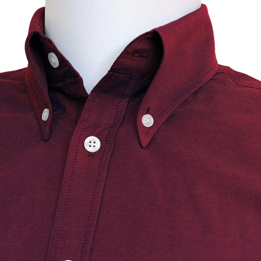 Adaptor Clothing Oxford Short Sleeve Button Down Shirt Tonic Wine - Image 2