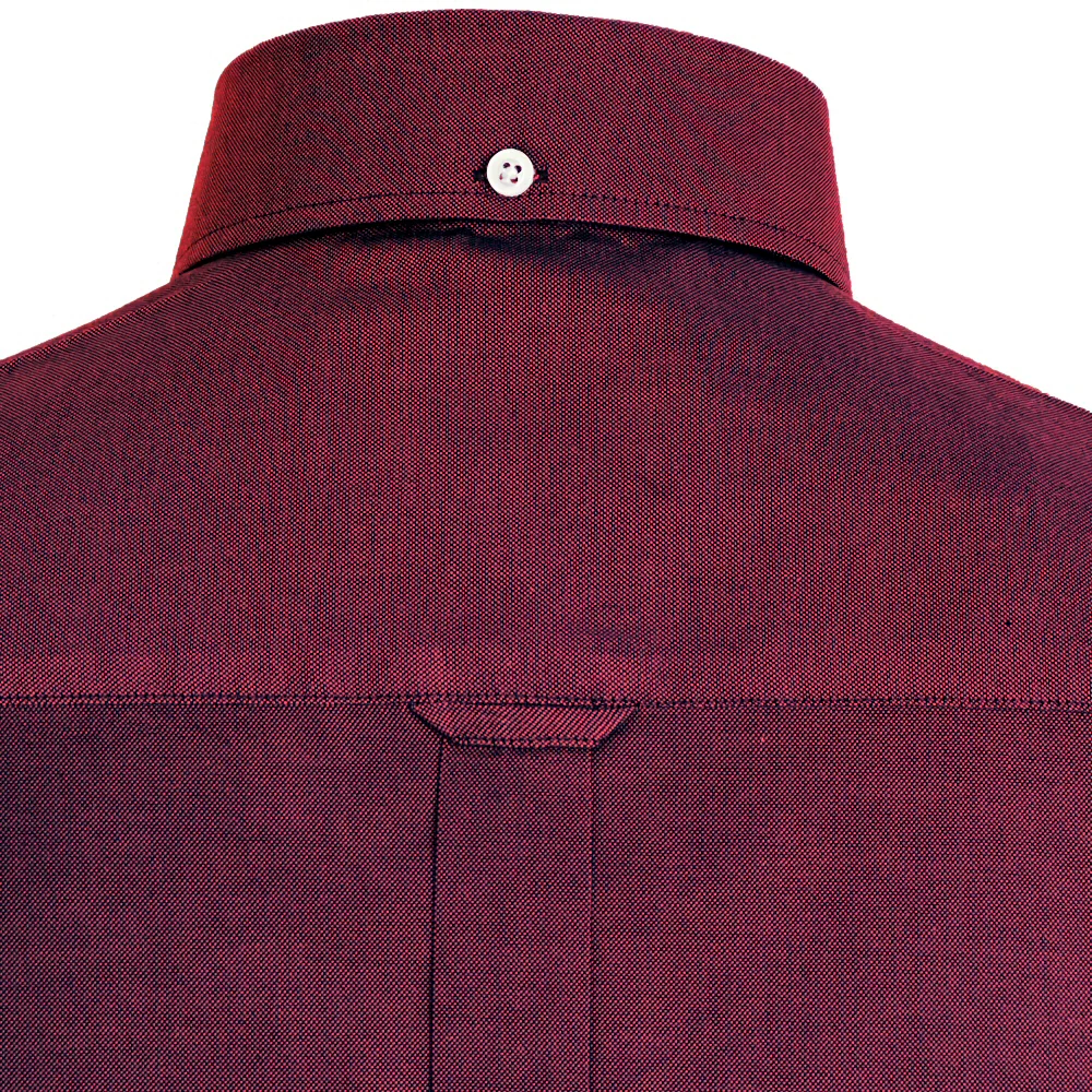 Adaptor Clothing Oxford Short Sleeve Button Down Shirt Tonic Wine - Image 4