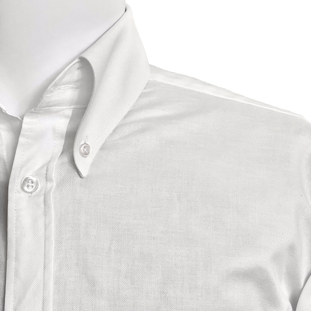 Adaptor Clothing Oxford Short Sleeve Button Down Shirt White - Image 4