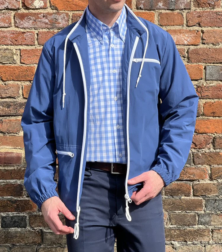 Adaptor Clothing Retro Sixties Replica Windbreaker Blue - Image 19