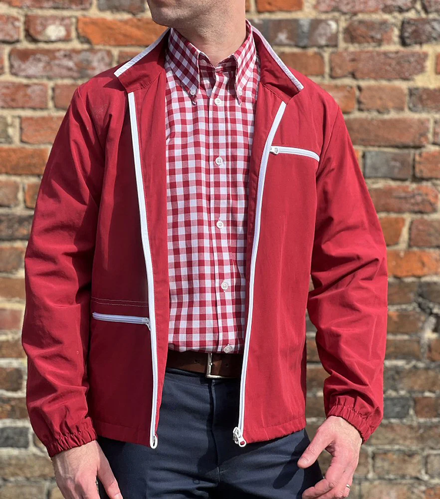 Adaptor Clothing Retro Sixties Replica Windbreaker Scarlet - Image 19