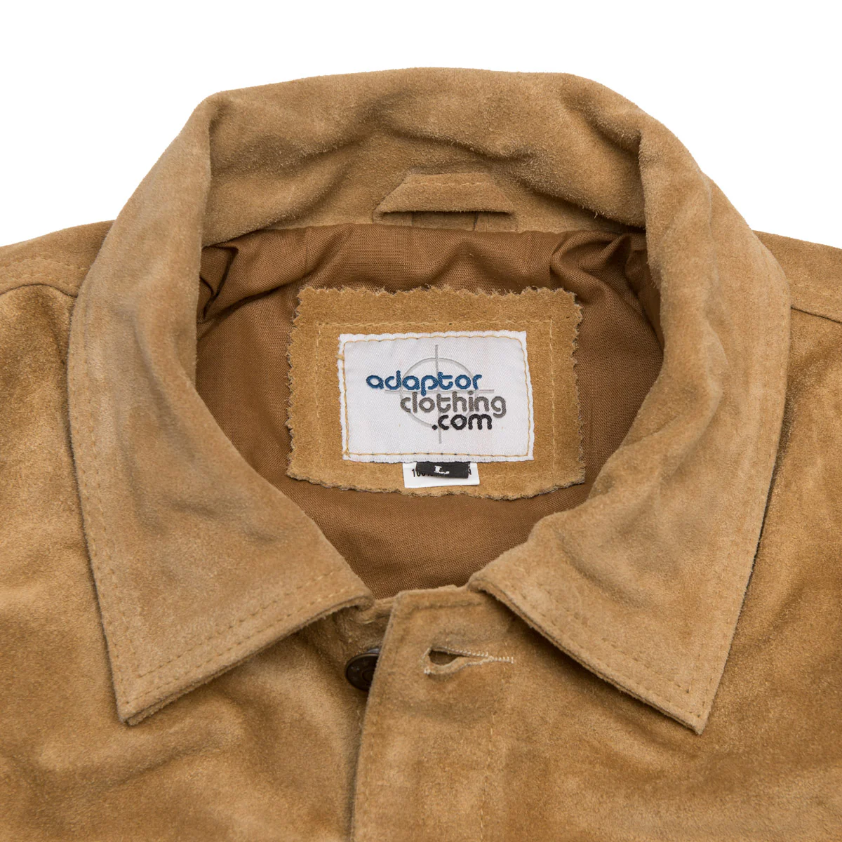 Adaptor Clothing Suede Trucker Jacket Caramel - Image 3