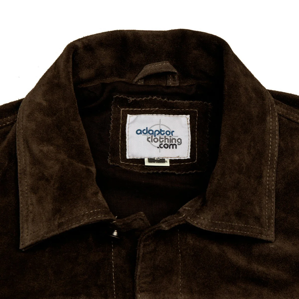 Adaptor Clothing Suede Trucker Jacket Deep Brown - Image 3