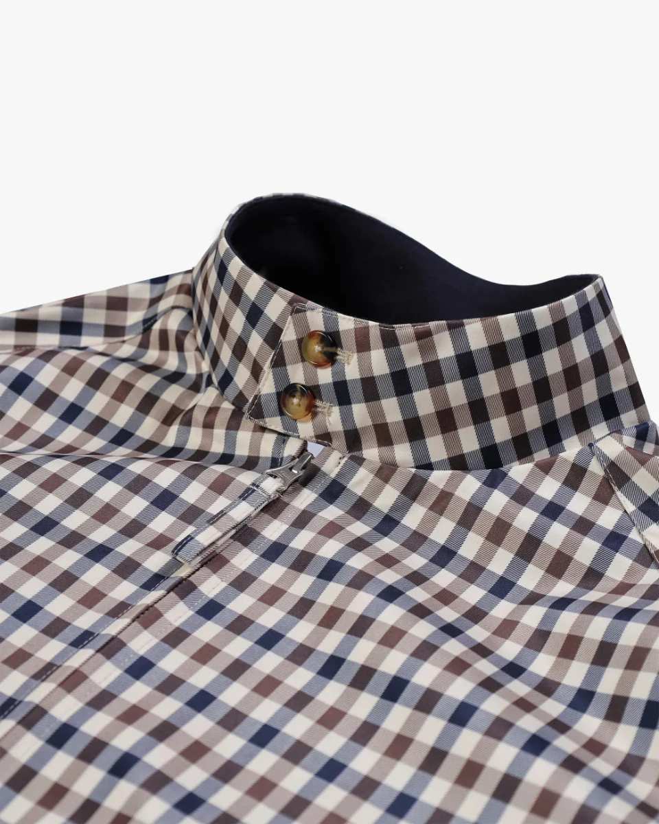 Aquascutum Archival Weatherproof Harrington Jacket Club Check - Image 5