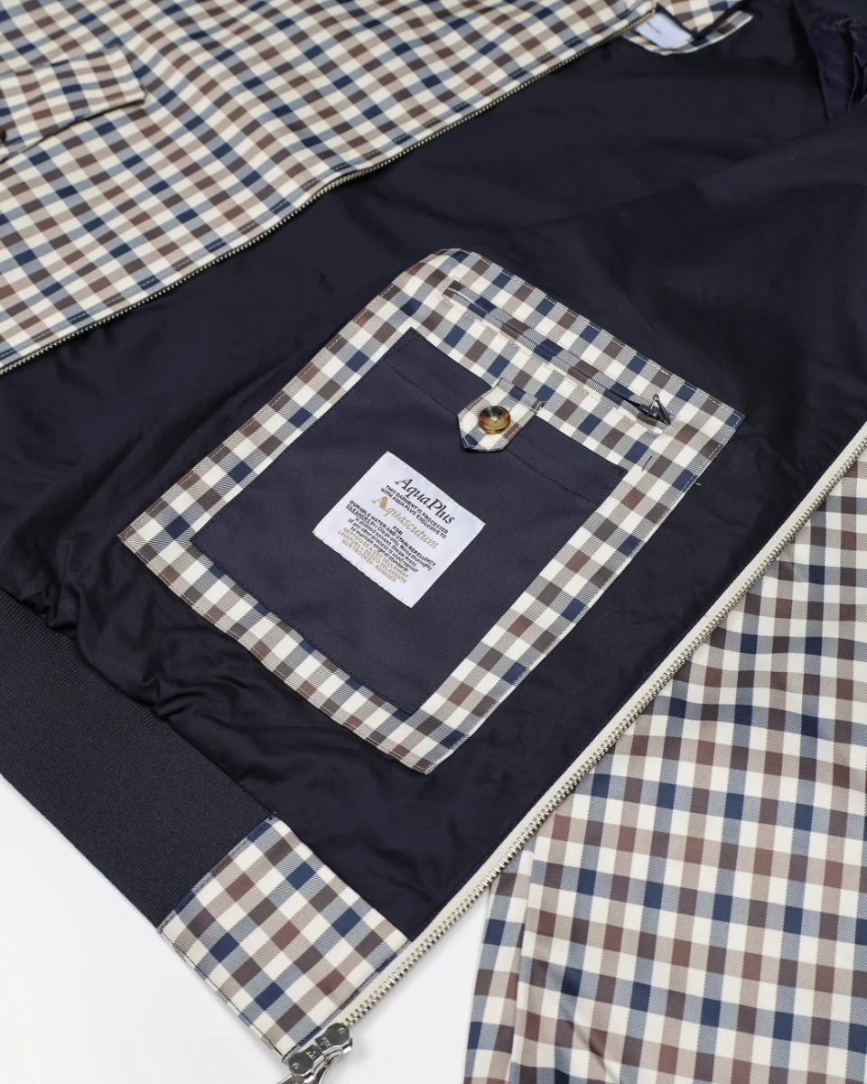 Aquascutum Archival Weatherproof Harrington Jacket Club Check - Image 7