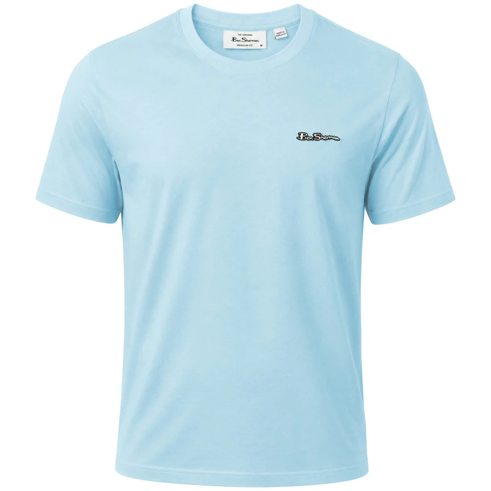 Ben Sherman Rubber Signature Badge T-Shirt Sky Blue