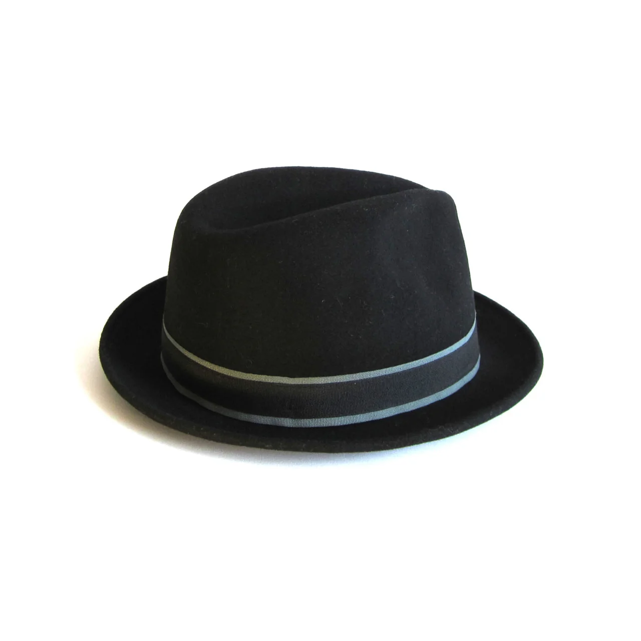Dasmarca Robin Retro Wool Narrow Brim Fedora Trilby Hat Black - Image 3