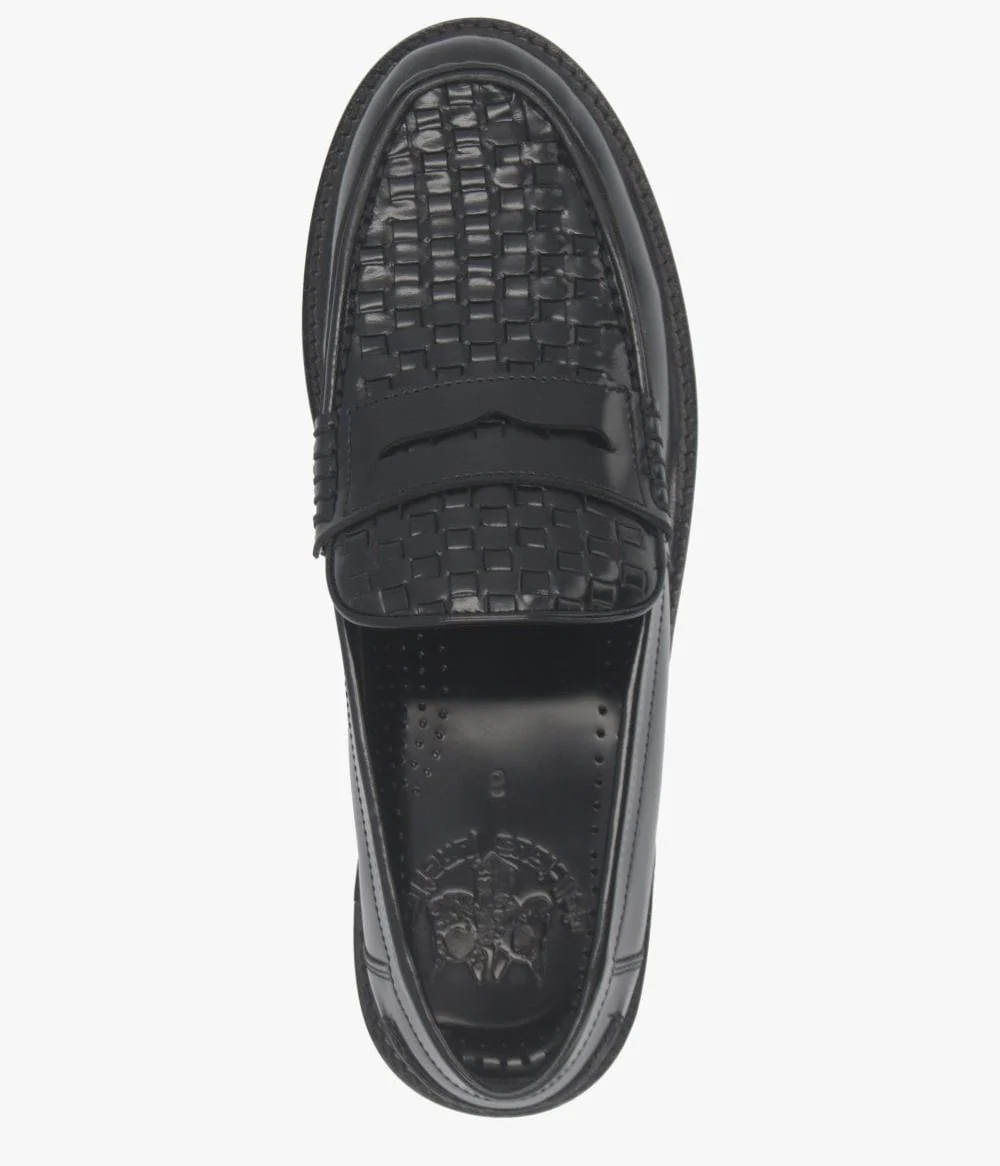 Delicious Junction Brummel Basket Weave Loafer Black - Image 4