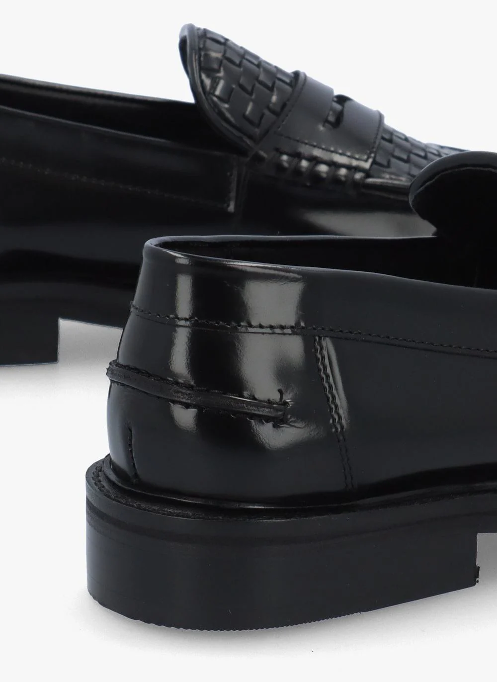 Delicious Junction Brummel Basket Weave Loafer Black - Image 6