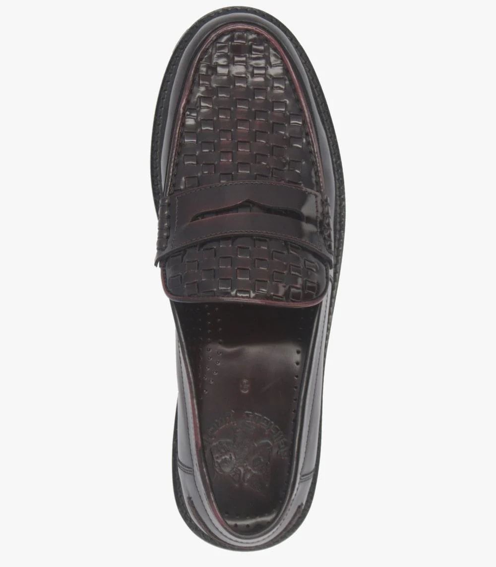 Delicious Junction Brummel Basket Weave Loafer Oxblood - Image 4