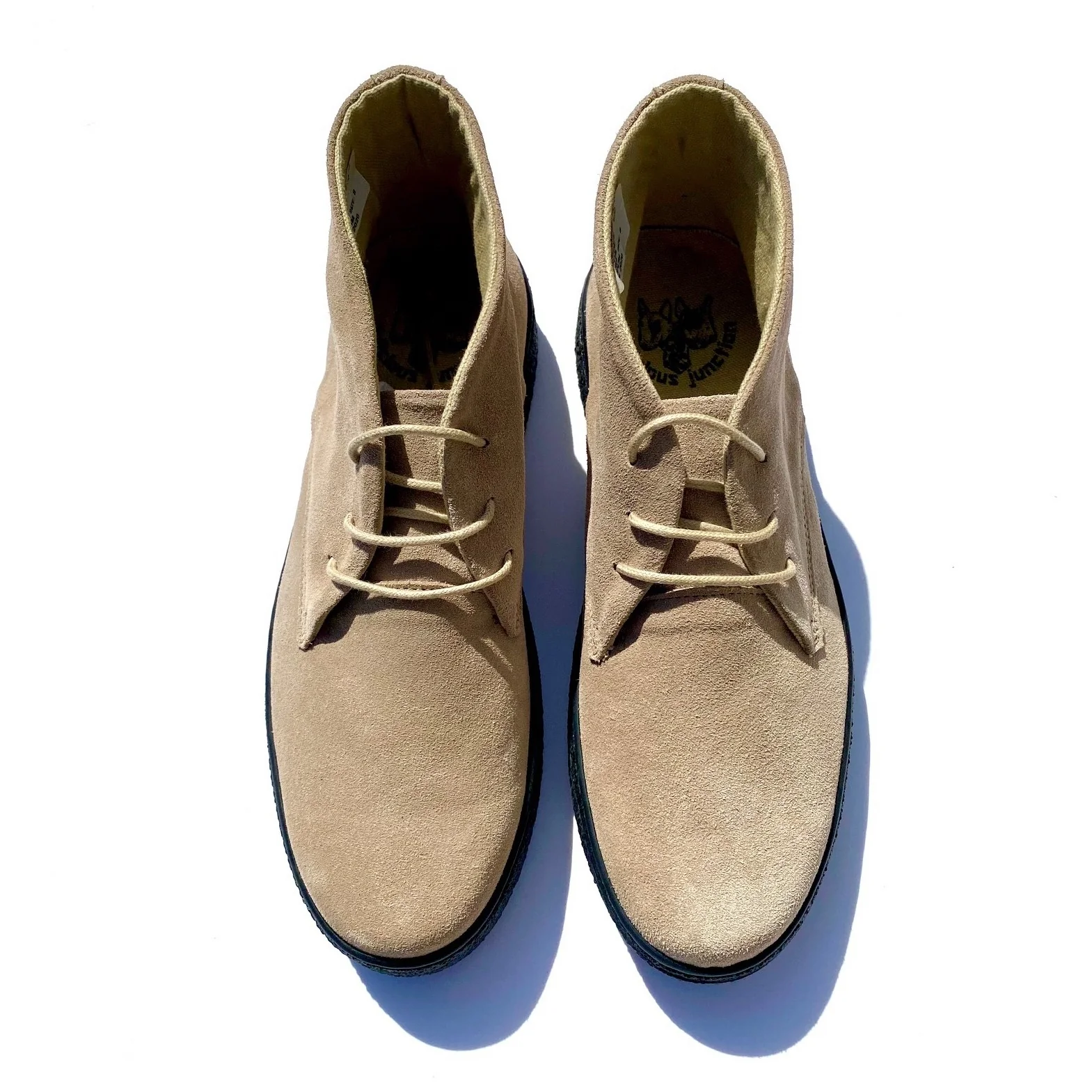 Delicious Junction Suede Playboy Bullitt Boot Beige - Image 4