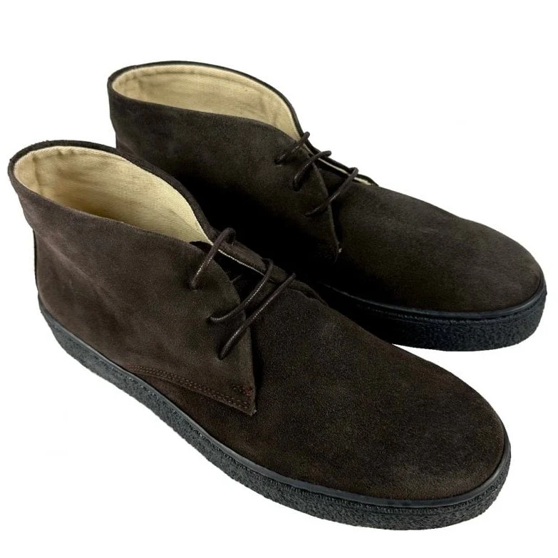 Delicious Junction Suede Playboy Bullitt Boot Dark Chocolate - Image 3
