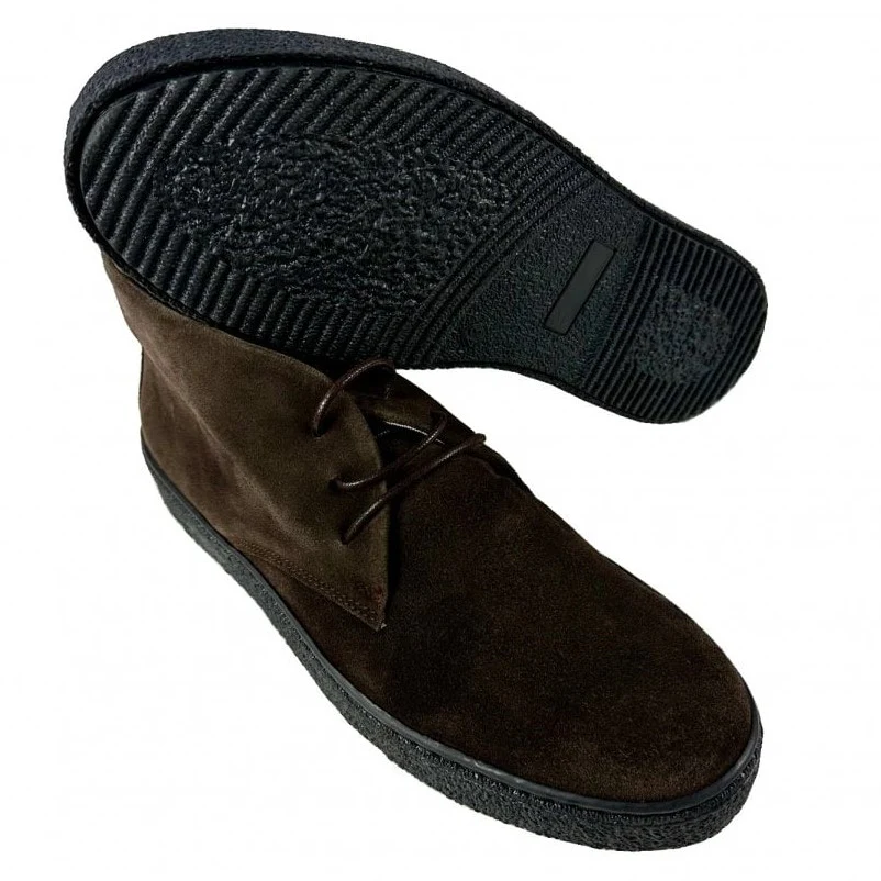 Delicious Junction Suede Playboy Bullitt Boot Dark Chocolate - Image 4