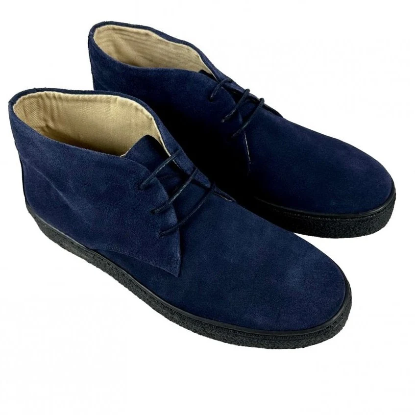 Delicious Junction Suede Playboy Bullitt Boot Dark Navy - Image 3