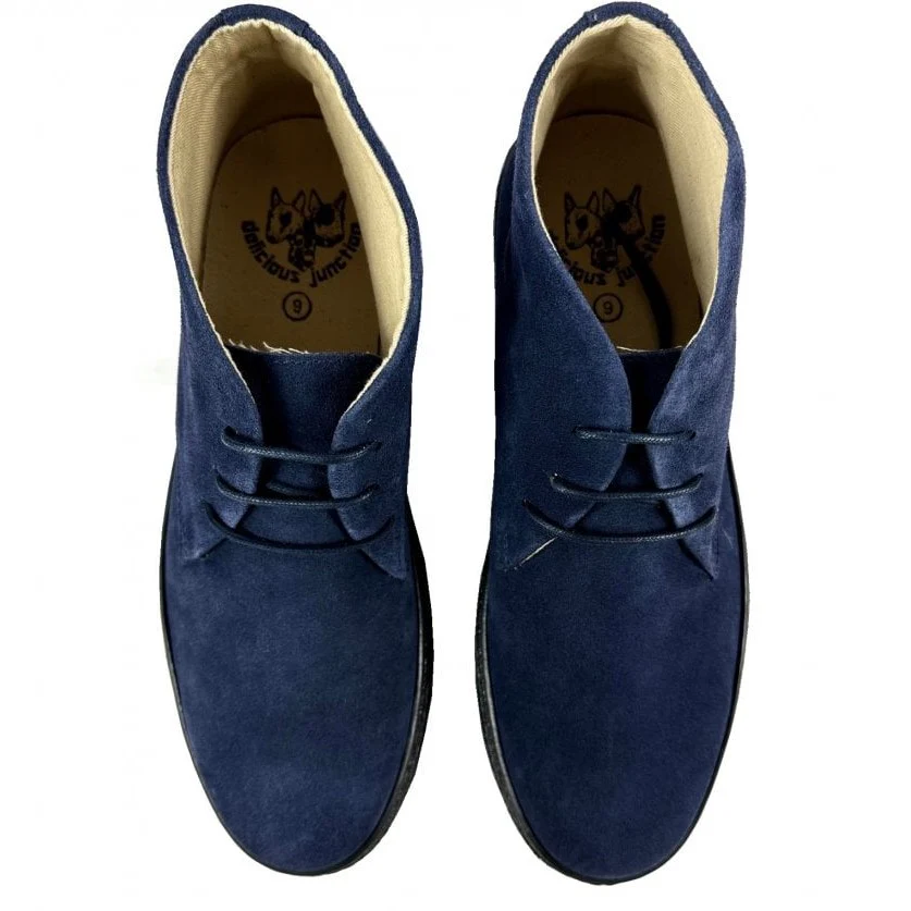 Delicious Junction Suede Playboy Bullitt Boot Dark Navy - Image 4