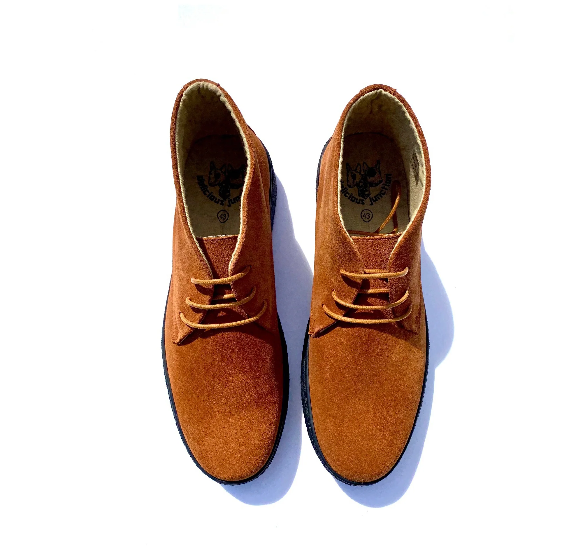 Delicious Junction Suede Playboy Bullitt Boot Ginger - Image 4
