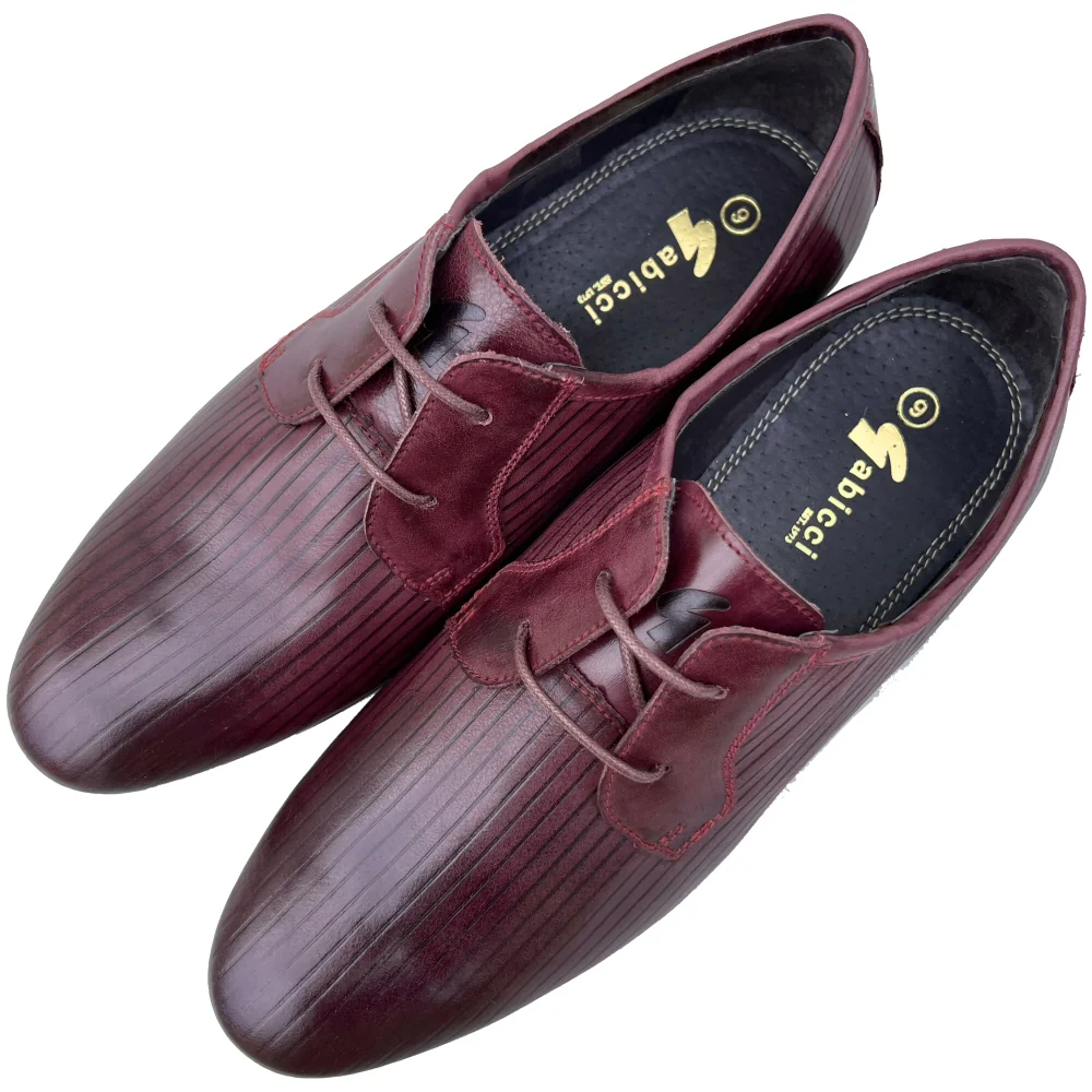 Exclusive Gabicci x Adaptor Vandella Leather Shoes Burgundy - Image 3