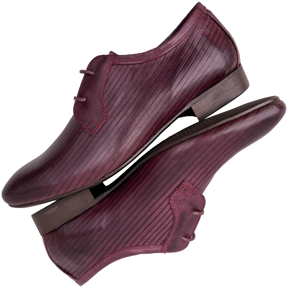 Exclusive Gabicci x Adaptor Vandella Leather Shoes Burgundy - Image 5