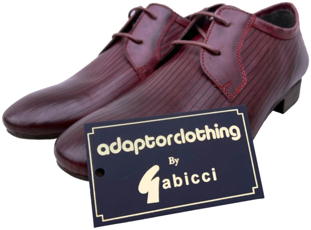 Exclusive Gabicci x Adaptor Vandella Leather Shoes Burgundy - Image 6