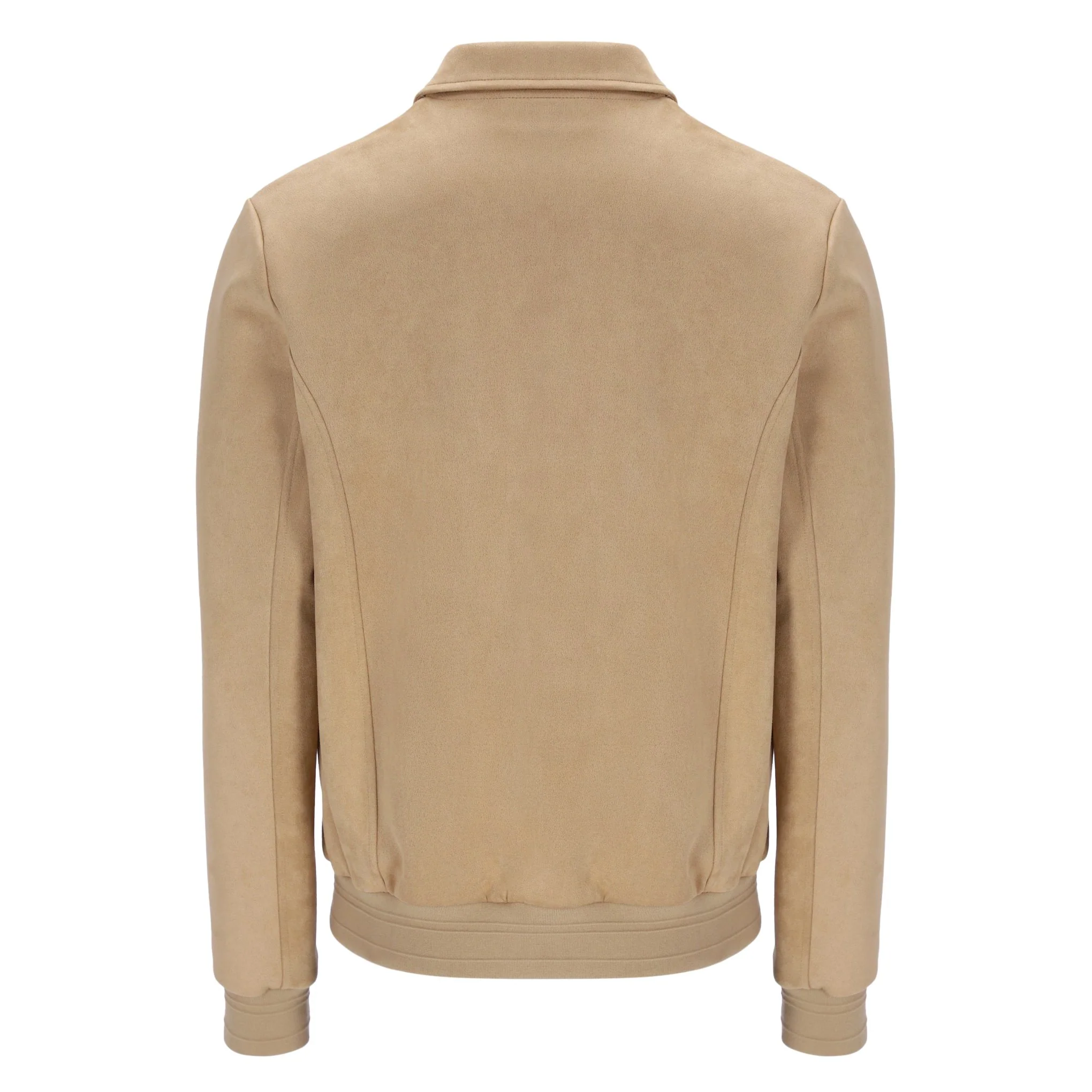 Fila Francesco Faux Suede Zip Through Track Top Beige - Image 2