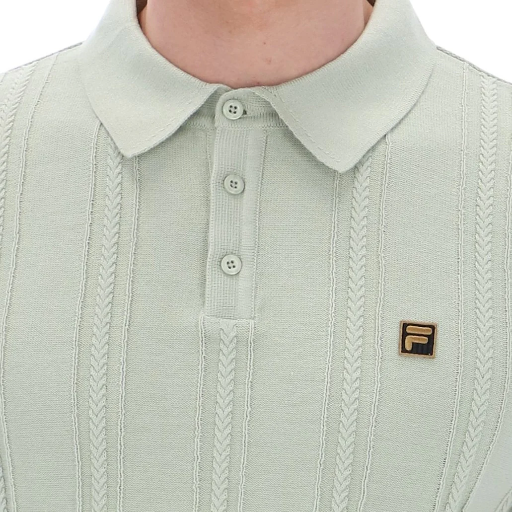 Fila Gold Collection Cable Knit Polo Sea Foam - Image 2