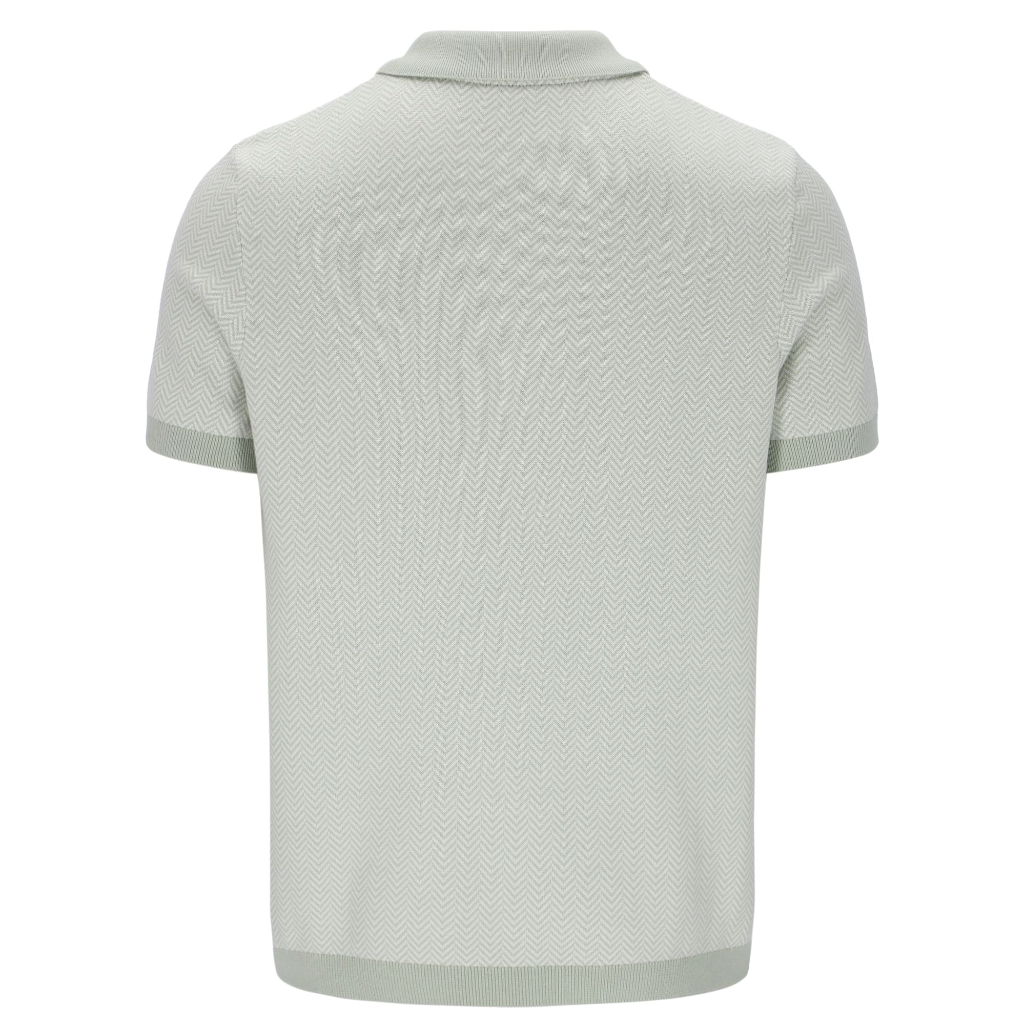 Fila Gold Collection Herringbone Knit Polo Sea Foam - Image 2
