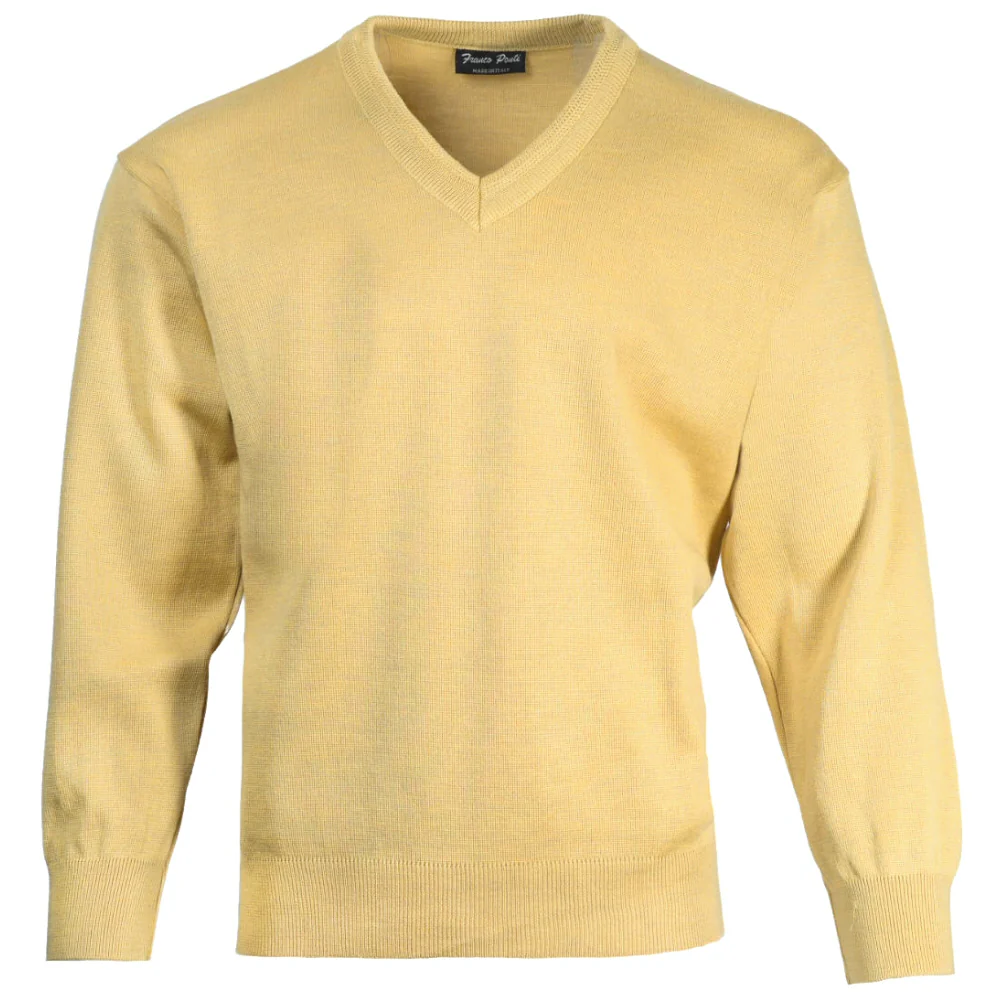Franco Ponti Made in Italy Merino Wool V-NECK Jumper (13 Colours) - Image 13