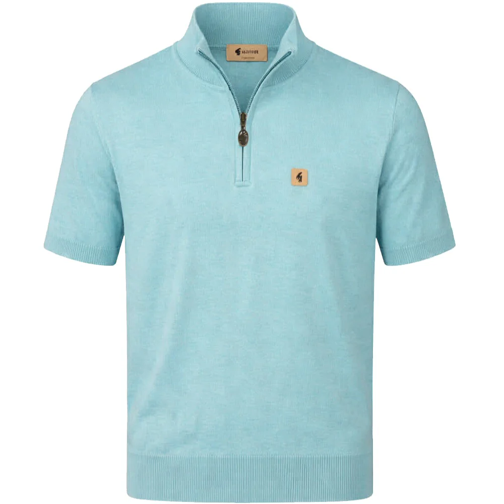 Gabicci Vintage Lasso Fine Gauge Zip Neck Mint