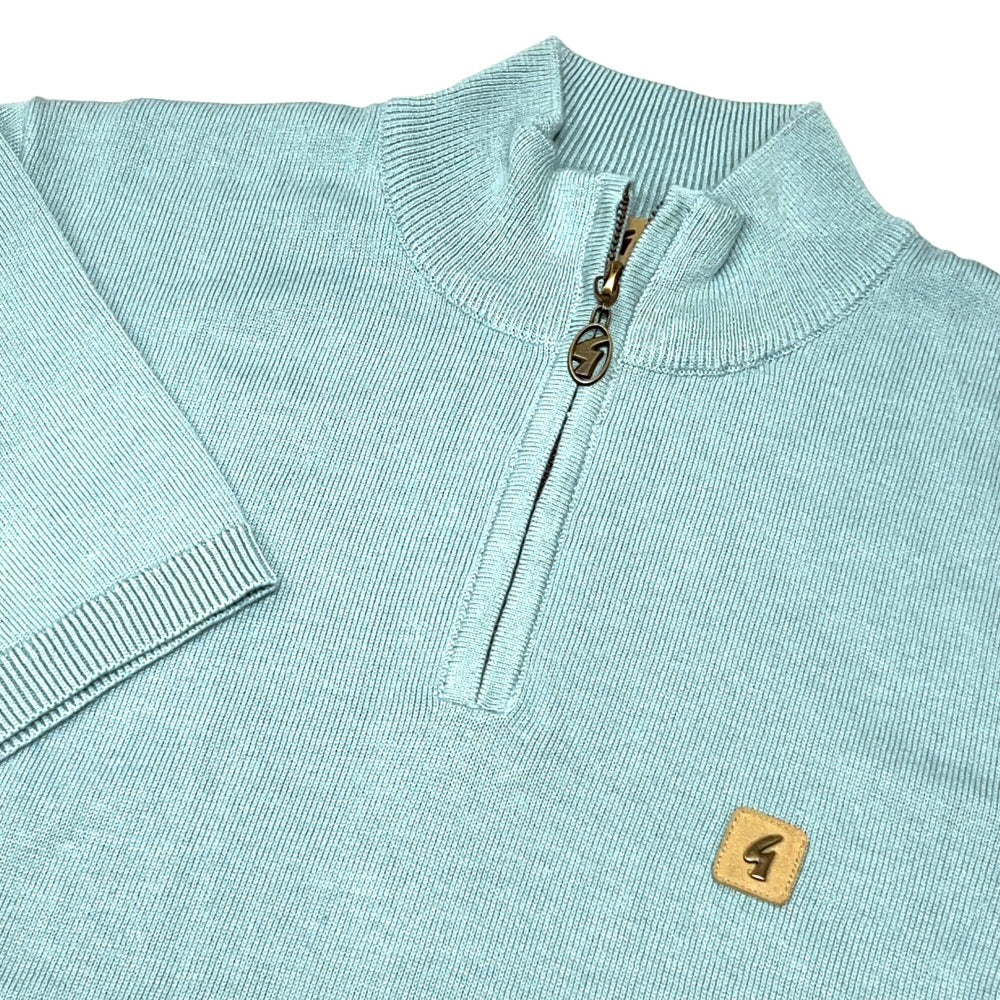 Gabicci Vintage Lasso Fine Gauge Zip Neck Mint - Image 2