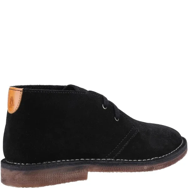 Hush Puppies Samuel Classic 2 Hole Suede Desert Boots Black - Image 2