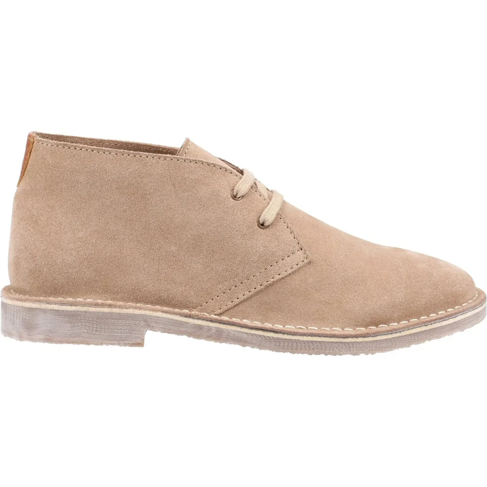 Hush Puppies Samuel Classic 2 Hole Suede Desert Boots Sand - Image 4
