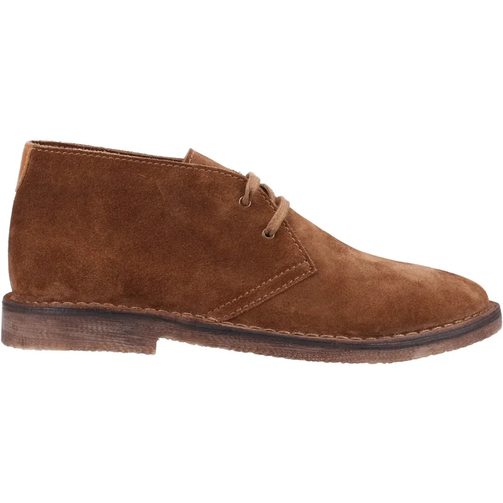 Hush Puppies Samuel Classic 2 Hole Suede Desert Boots Tan - Image 4