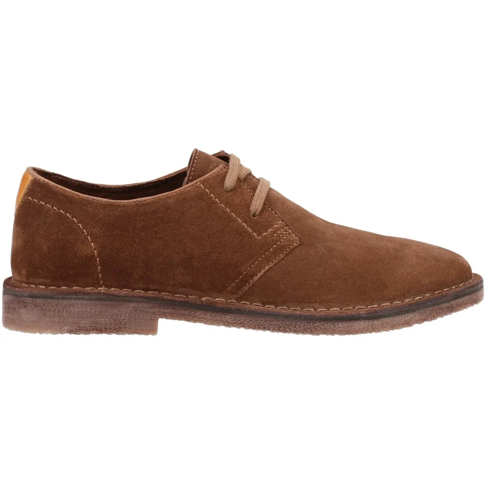 Hush Puppies Scout Classic 2 Hole Suede Desert Shoes Tan - Image 4