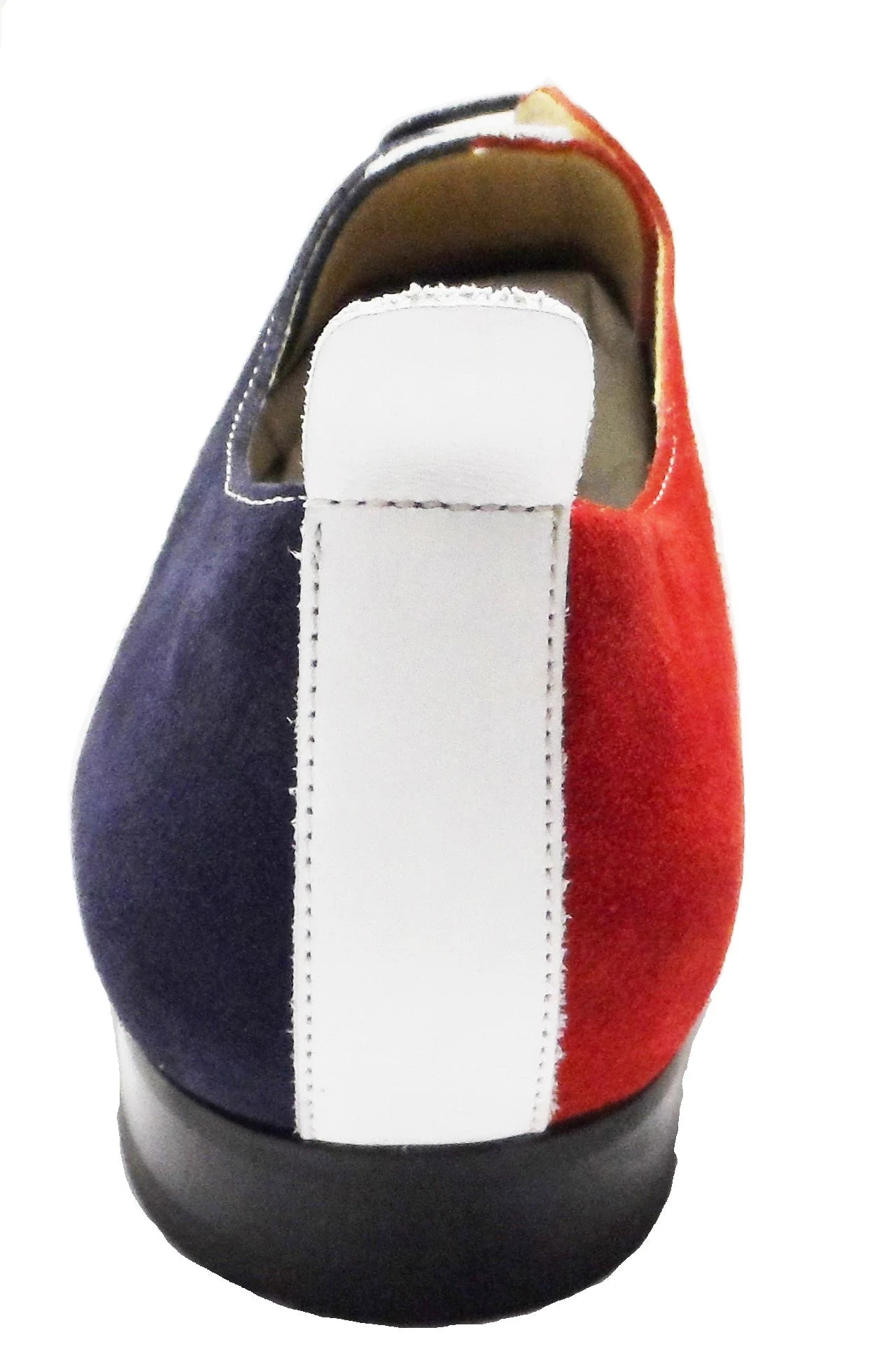 Ikon Original Badger Leather/Suede Shoes in Red White and Blue - Image 3