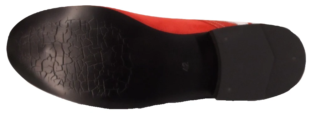 Ikon Original Badger Leather/Suede Shoes in Red White and Blue - Image 6