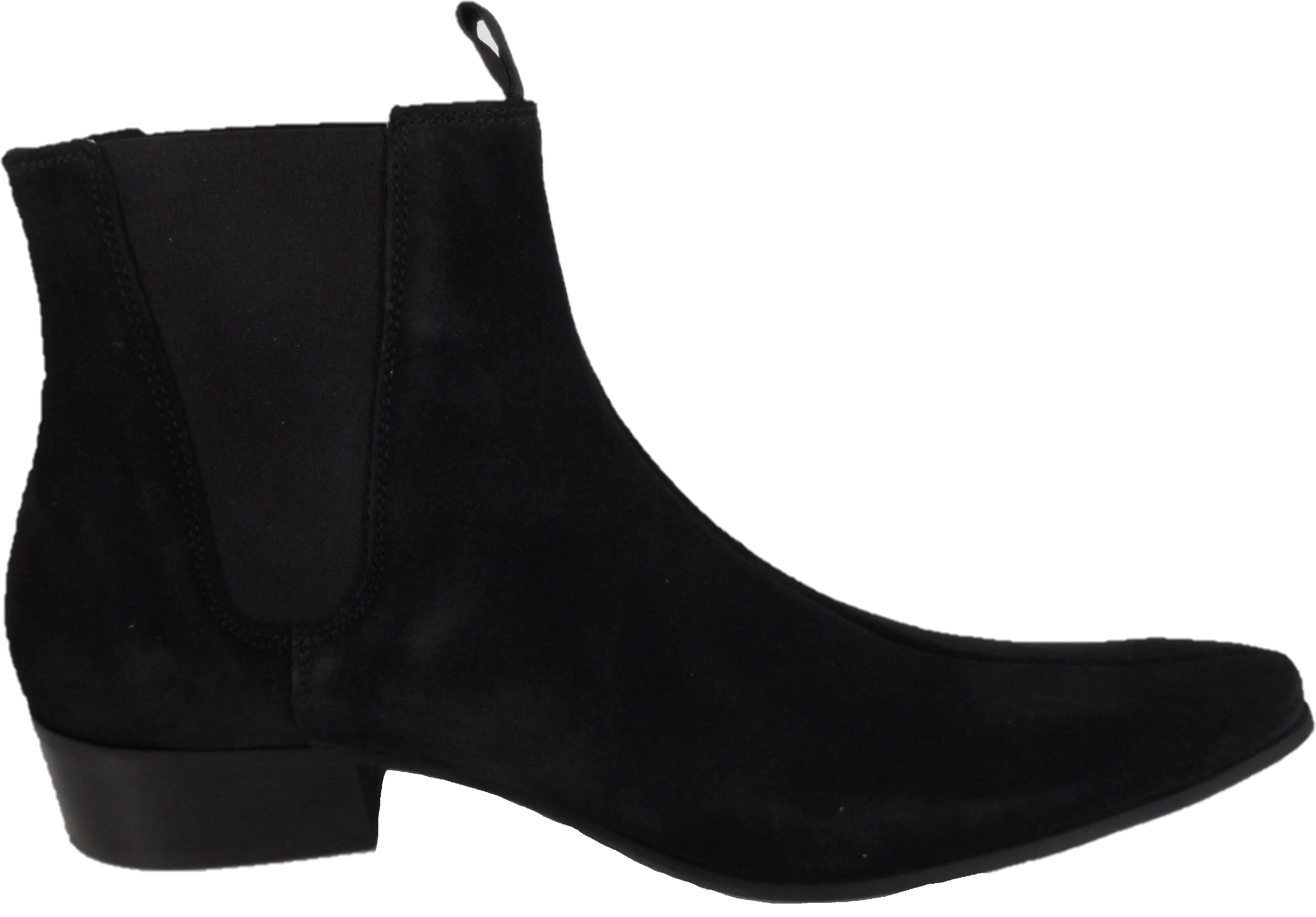 Ikon Original Black Real Suede Winklepicker Mod Beatle Boots - Image 3